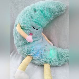 Walmart Mint Green Light Up Moon Plush